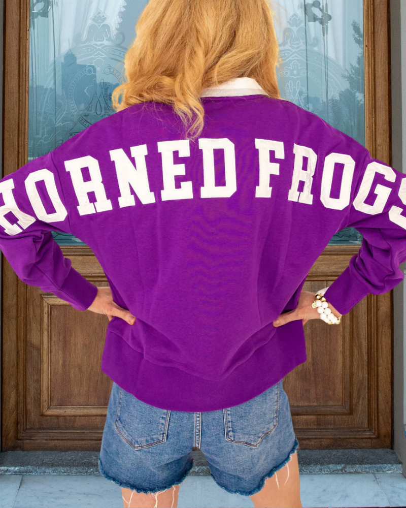 TCU Horned Frogs Print Pullover