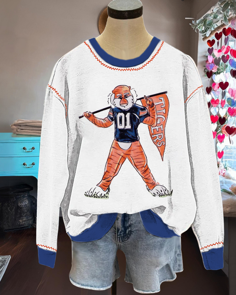 Auburn Tigers Contrast Trim Sweatshirt