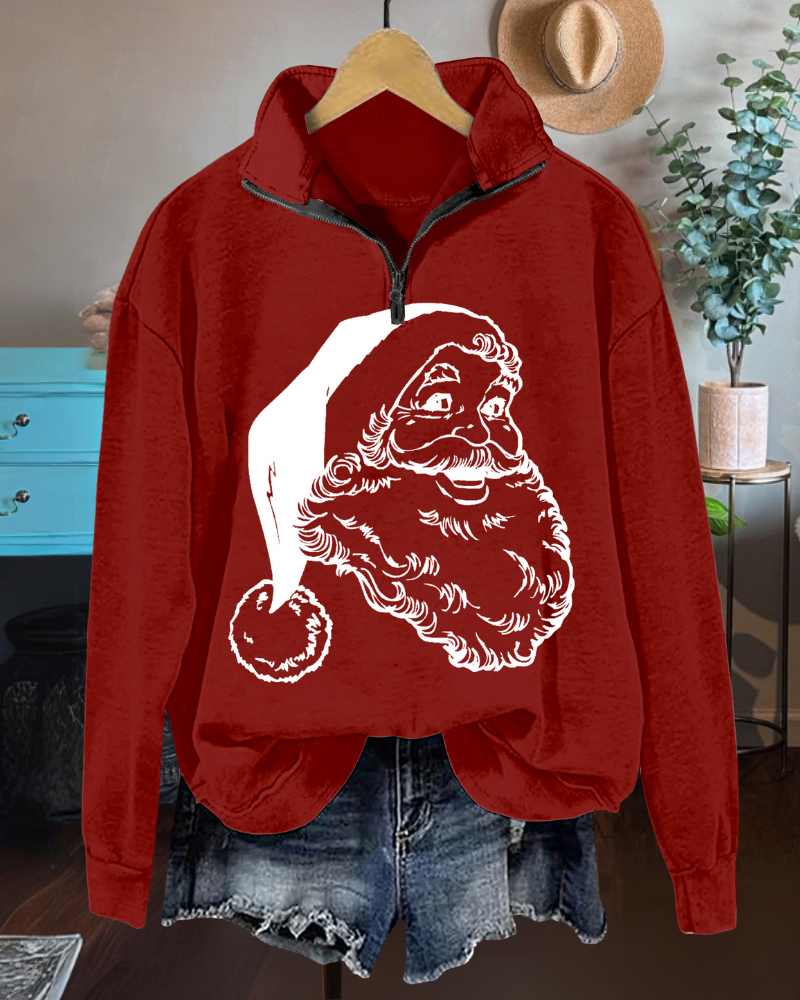 Santa Claus Half-Zip Sweatshirt