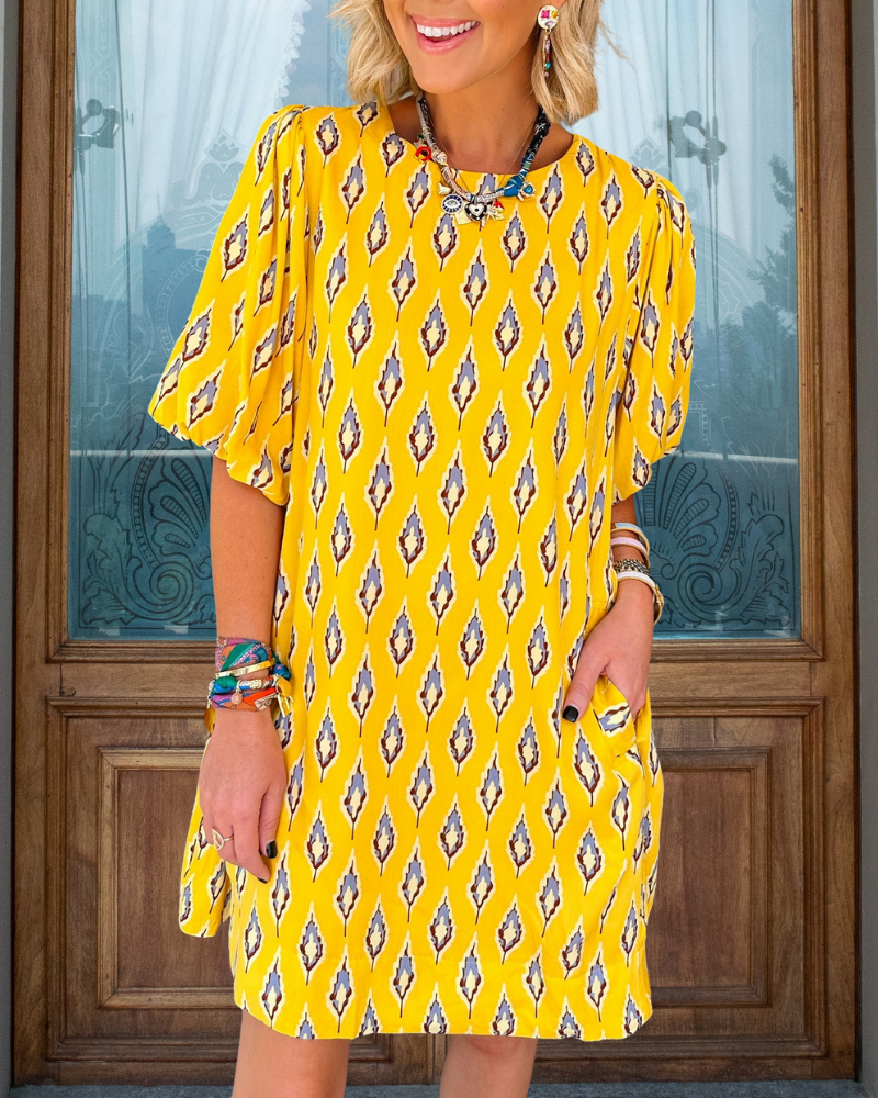 Chic Leaf Mini Dress