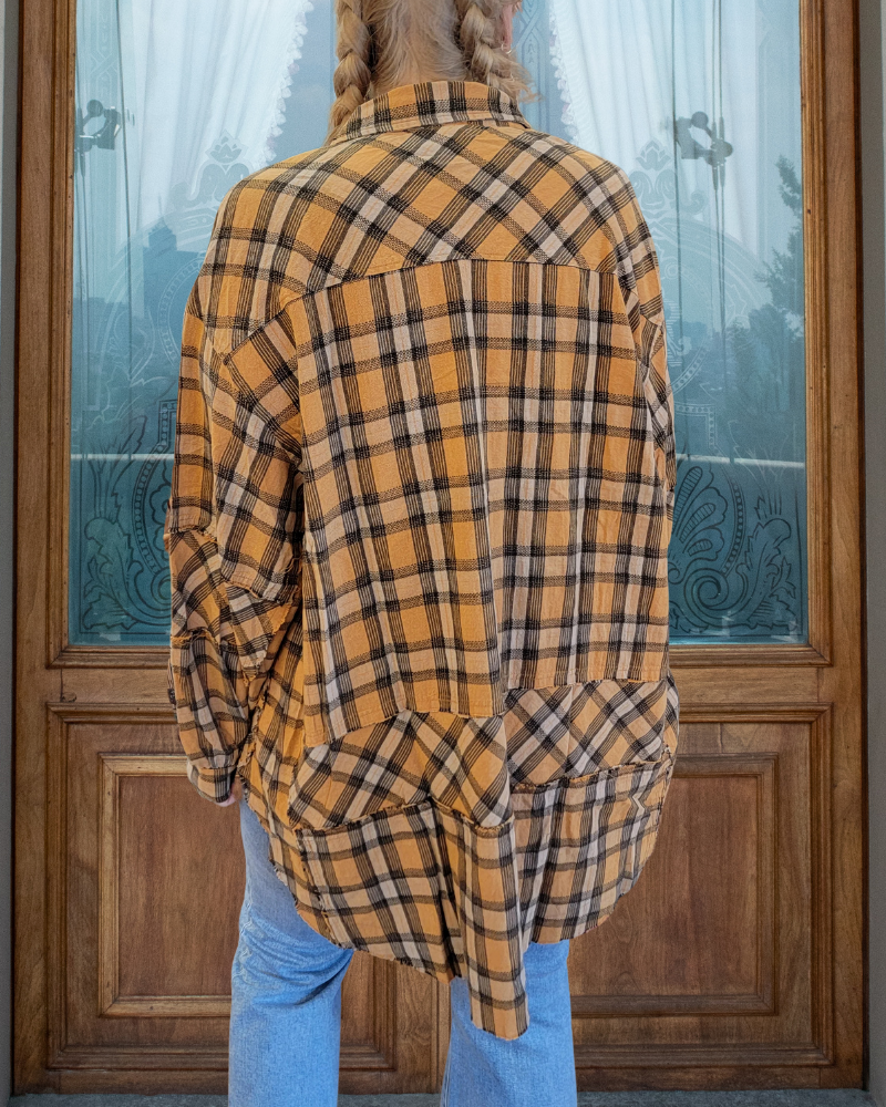 Oversized Casual Plaid Shirt