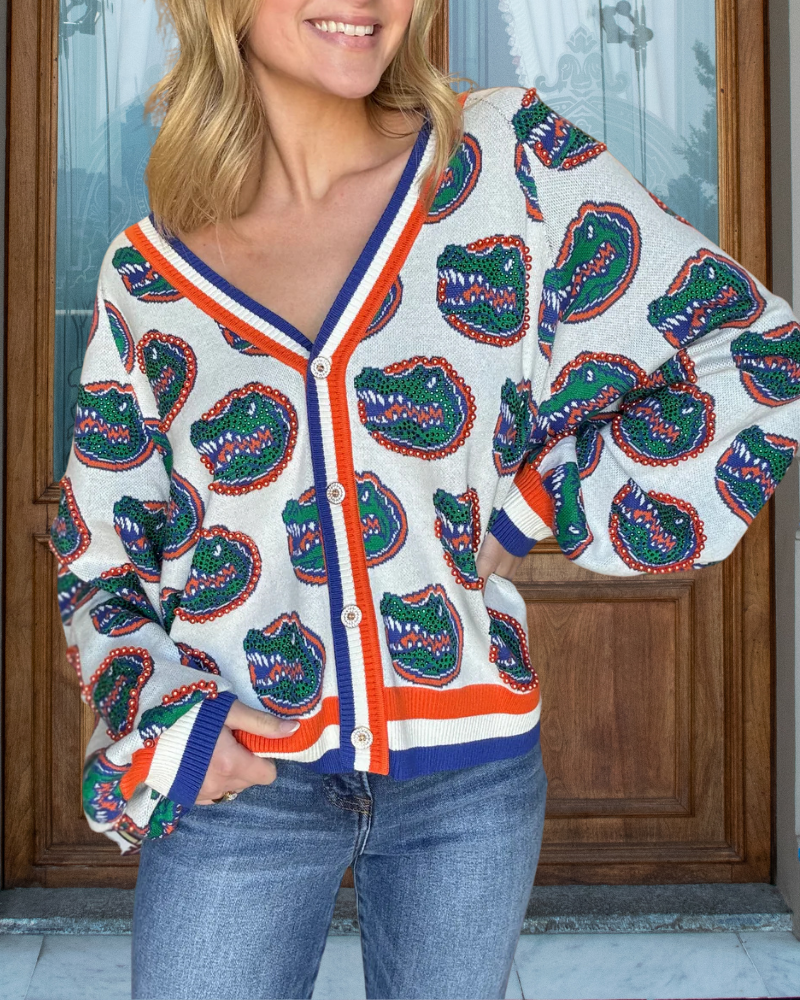 Florida Gators Stripe Trim Cardigan