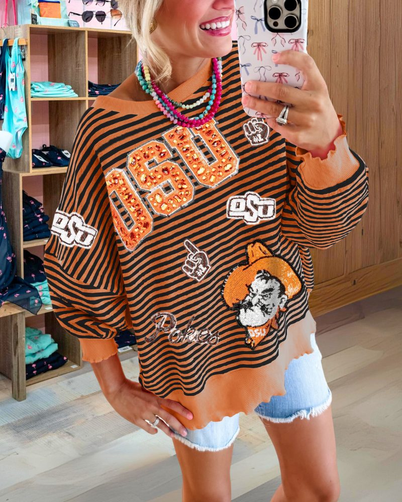 Oklahoma State Cowboys Sequin Sweatshirt
