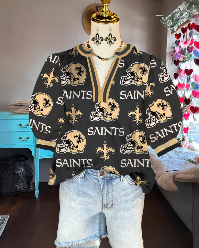 Saints Helmet Satin Top