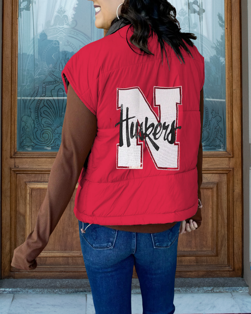 Nebraska Cornhuskers Zip-Up Vest Jacket