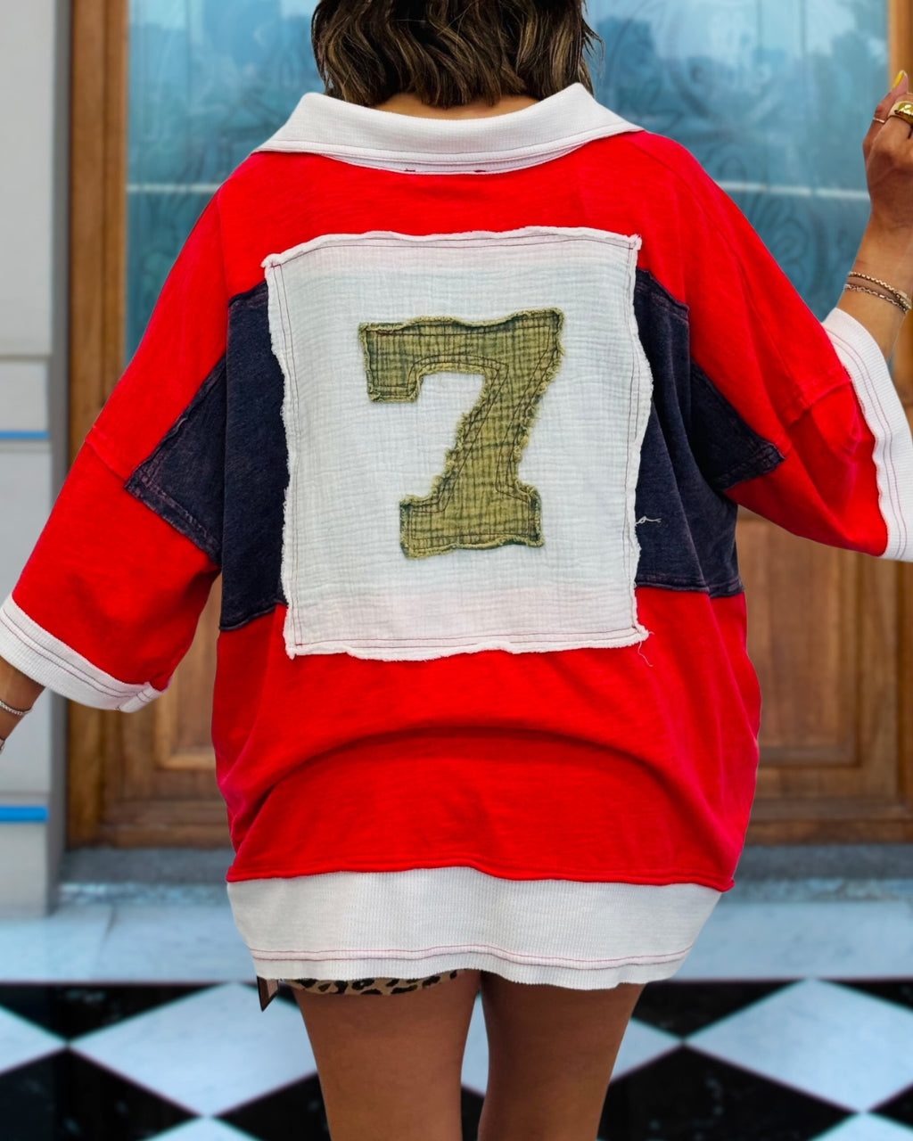 Vintage Varsity Sport Patch Top