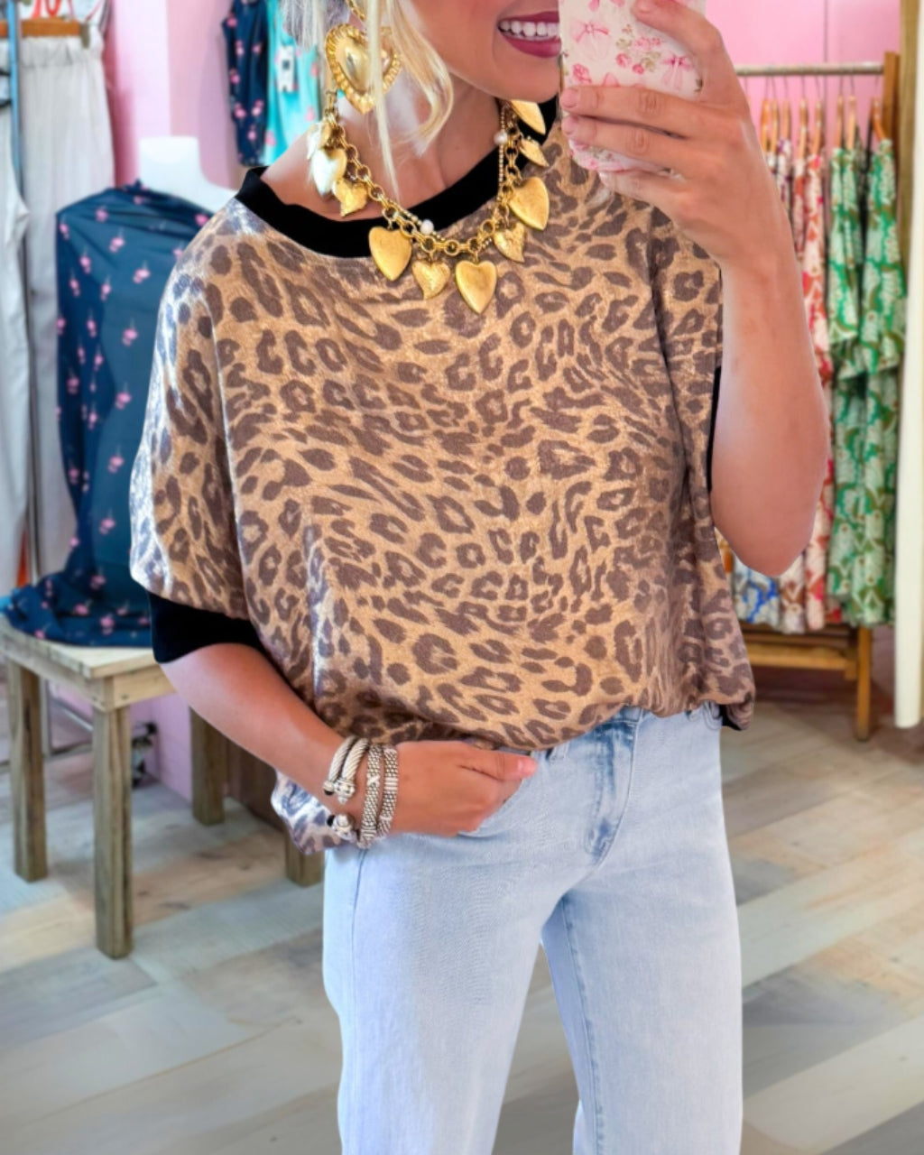 Golden Leopard Top
