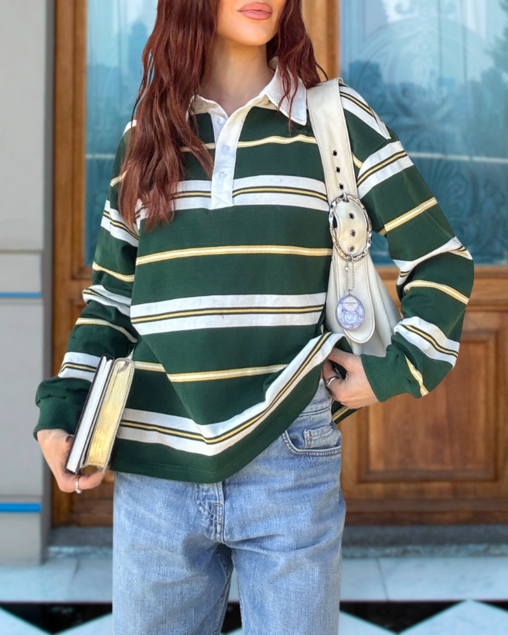Classic Preppy Striped Pullover