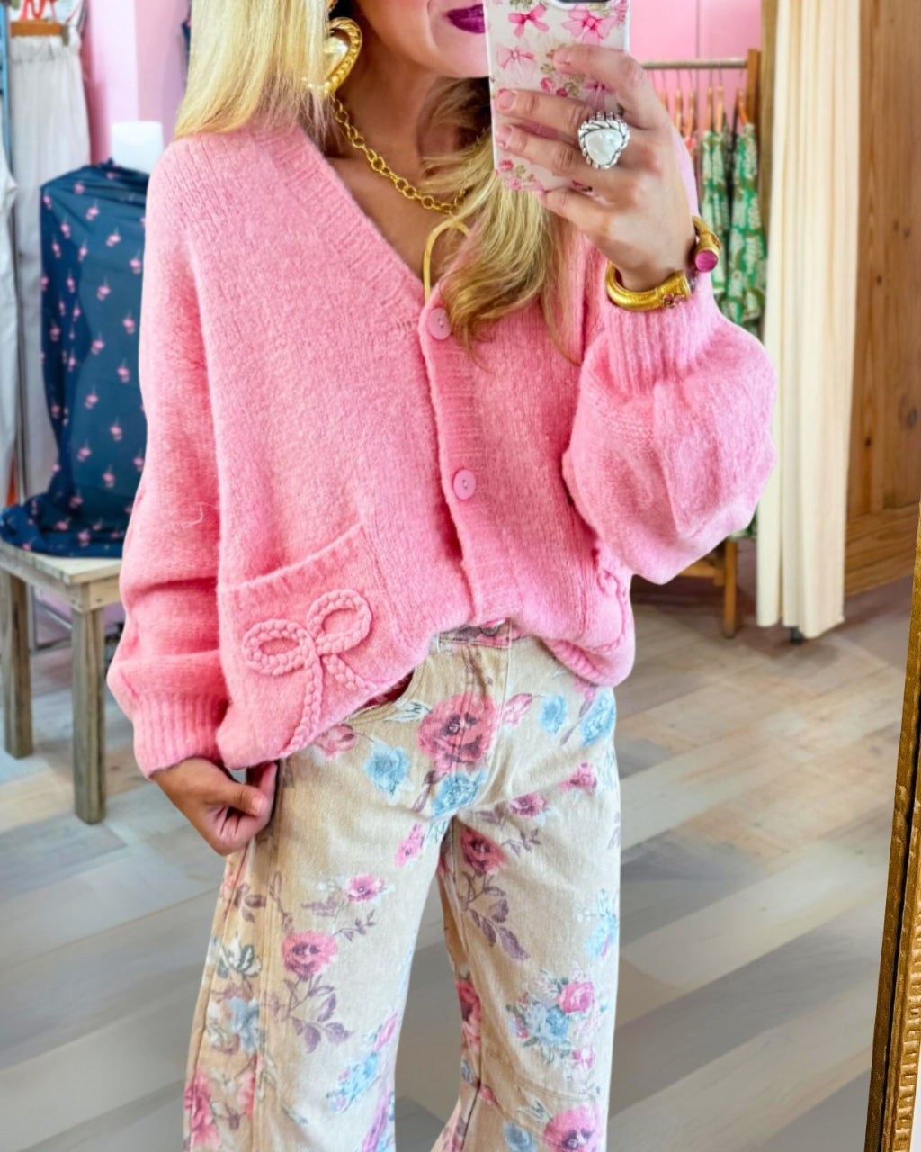Whimsical Bow Detailed Cardigan
