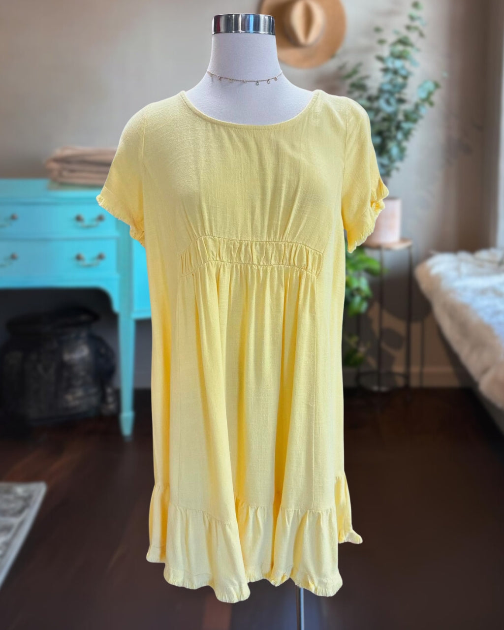 Simple Loose Linen Dress