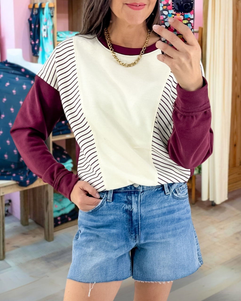 Cozy Playful Striped Pullover