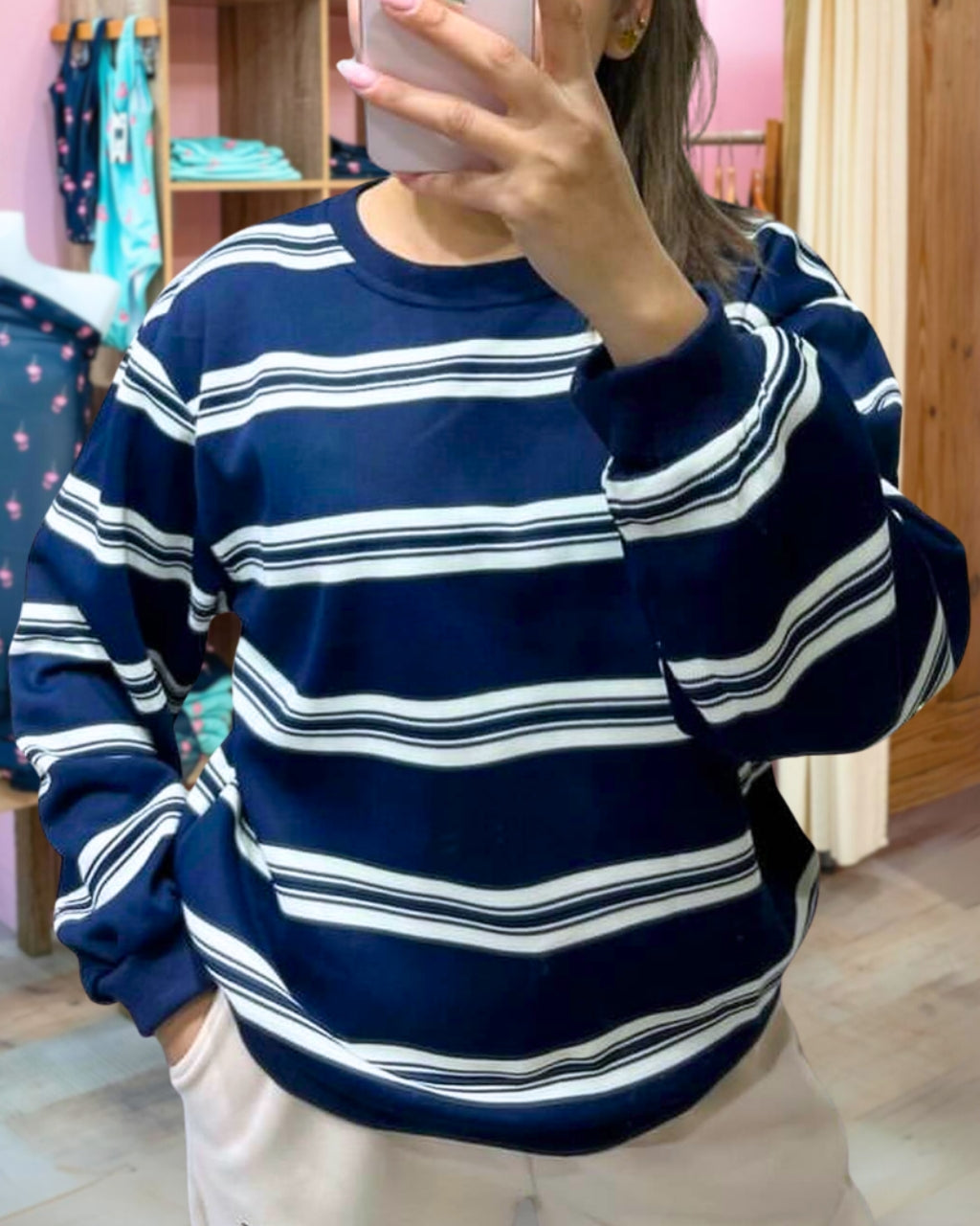 Classic Stripe Lazy Pullover