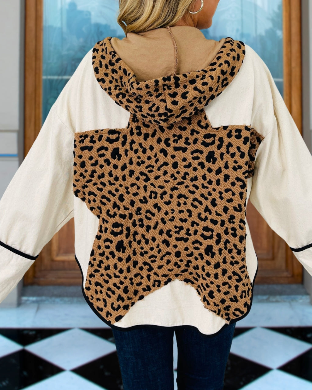 Playful Leopard Hoodie Jacket