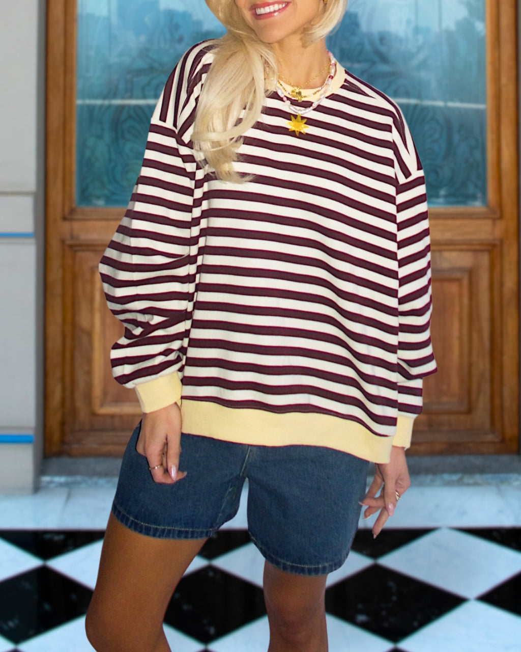 Effortless Relaxed Striped Top