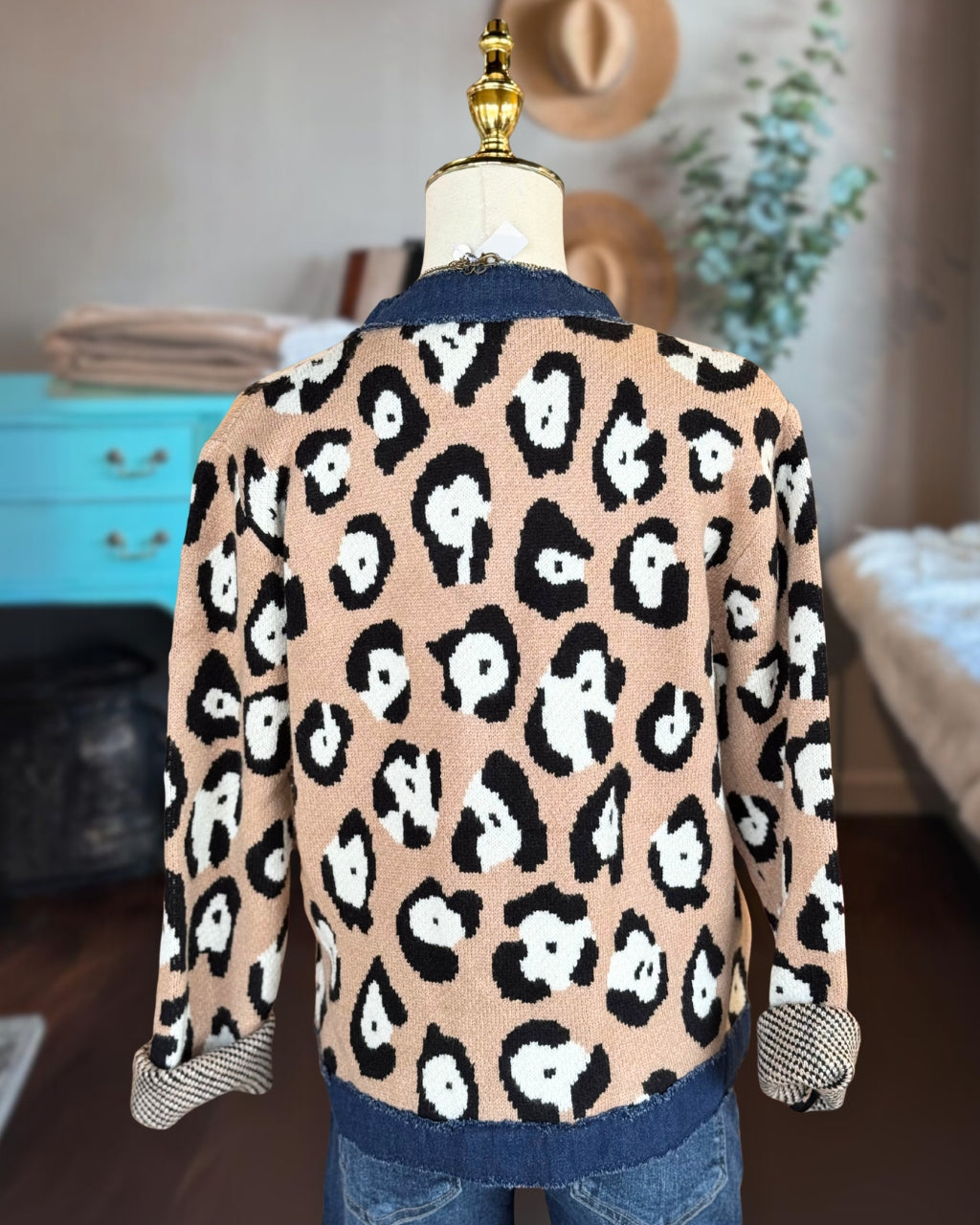 Fun Leopard Denim Jacket