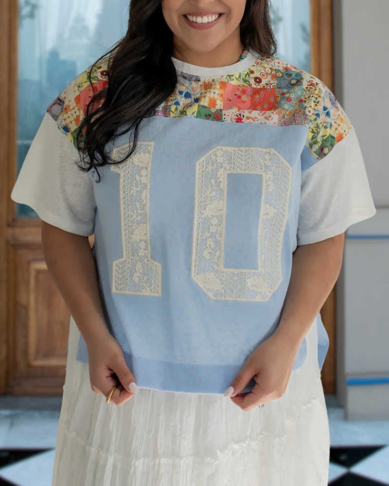 Floral Patchwork Lace Tee
