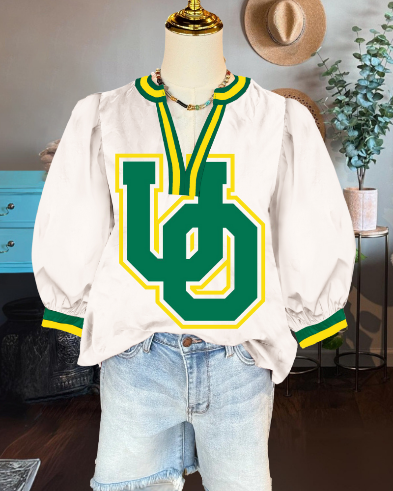 Oregon Ducks Graphic Satin Top