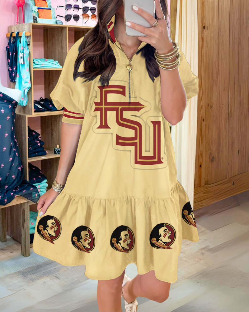 FSU Seminoles Half-Zip Dress