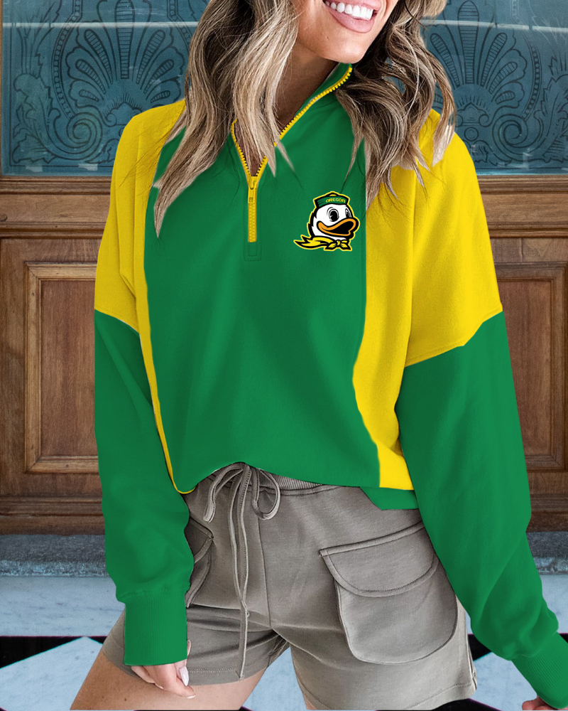 Oregon Ducks Half Zip Sweatshirt