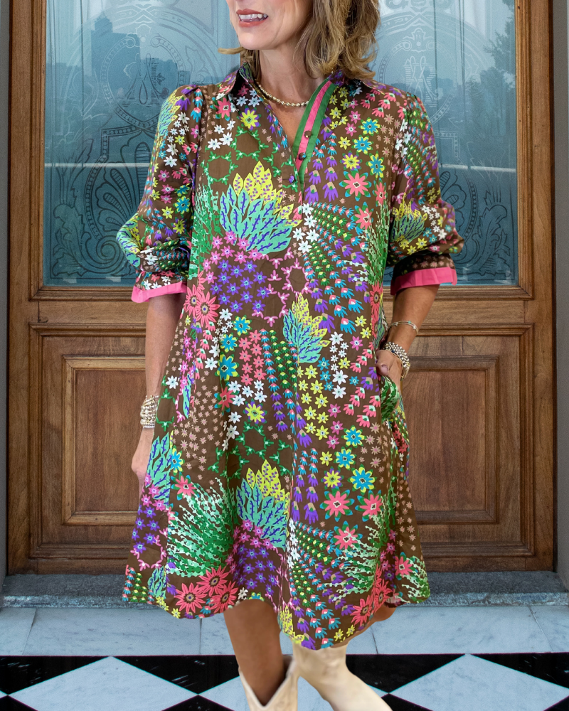 Dreamy Colorful Floral Dress