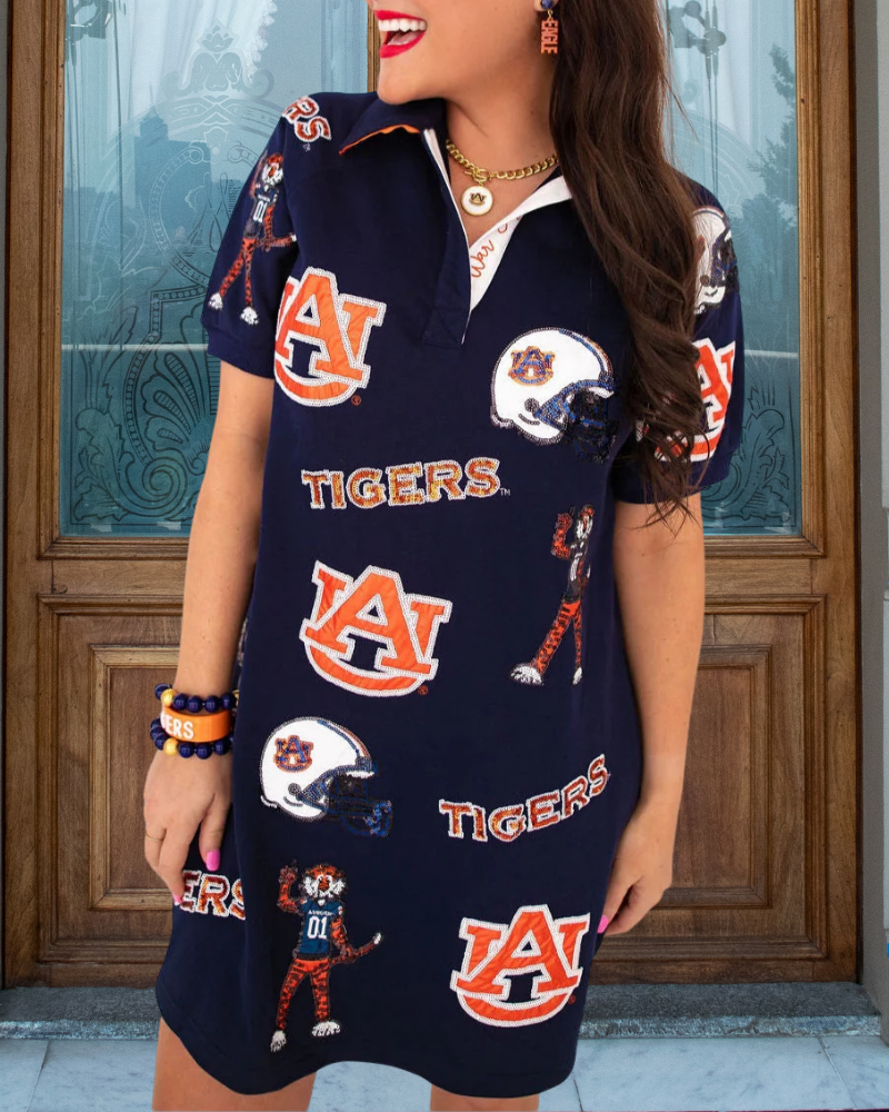 Auburn Tigers Sequined Mini Dress