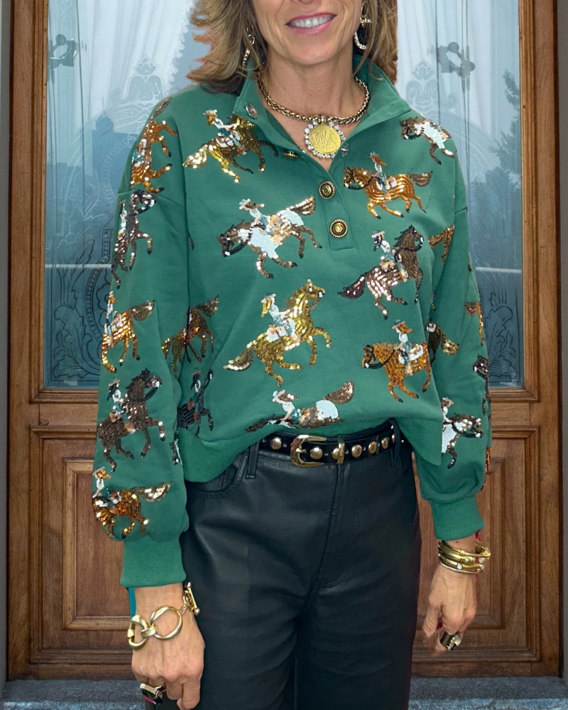 Shining Knight Sequin Pullover