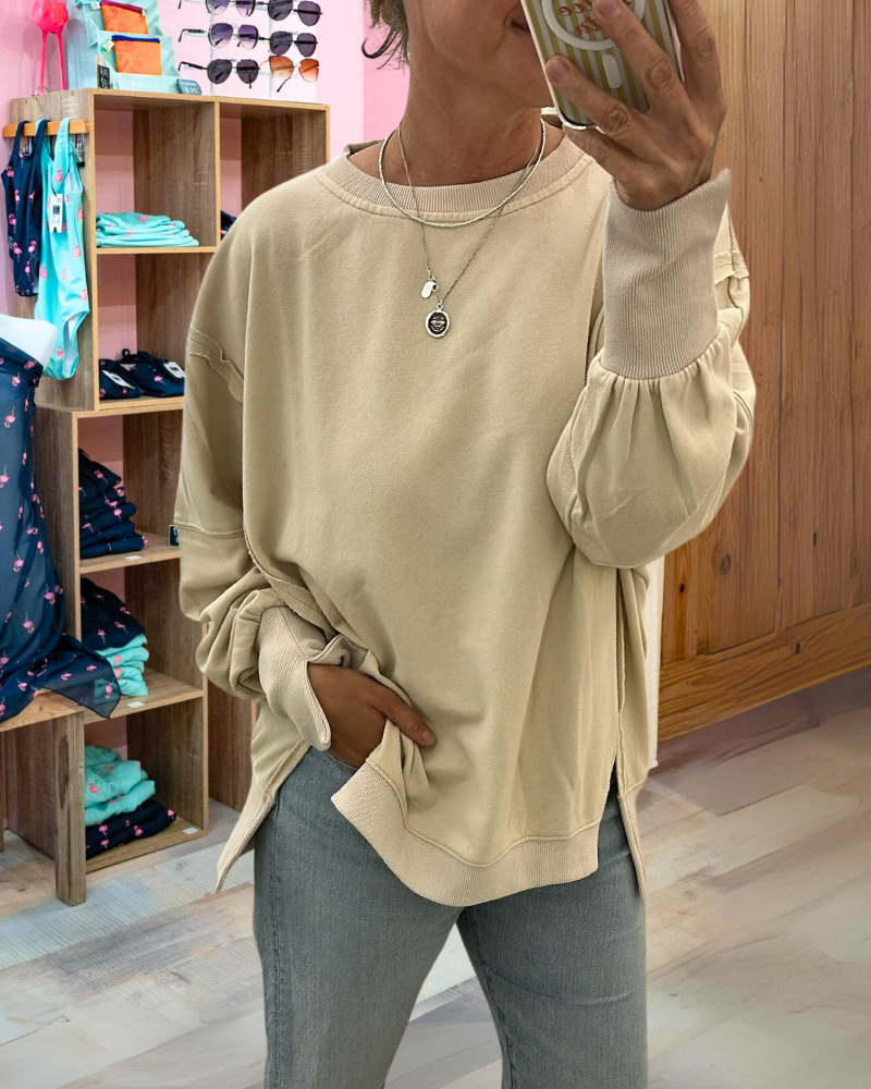 Daily Solid Color Sweatshirt