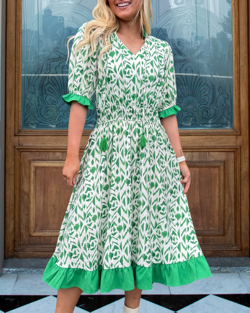 Leaf Ruffle Whimsical Leaf Ruffle Dress