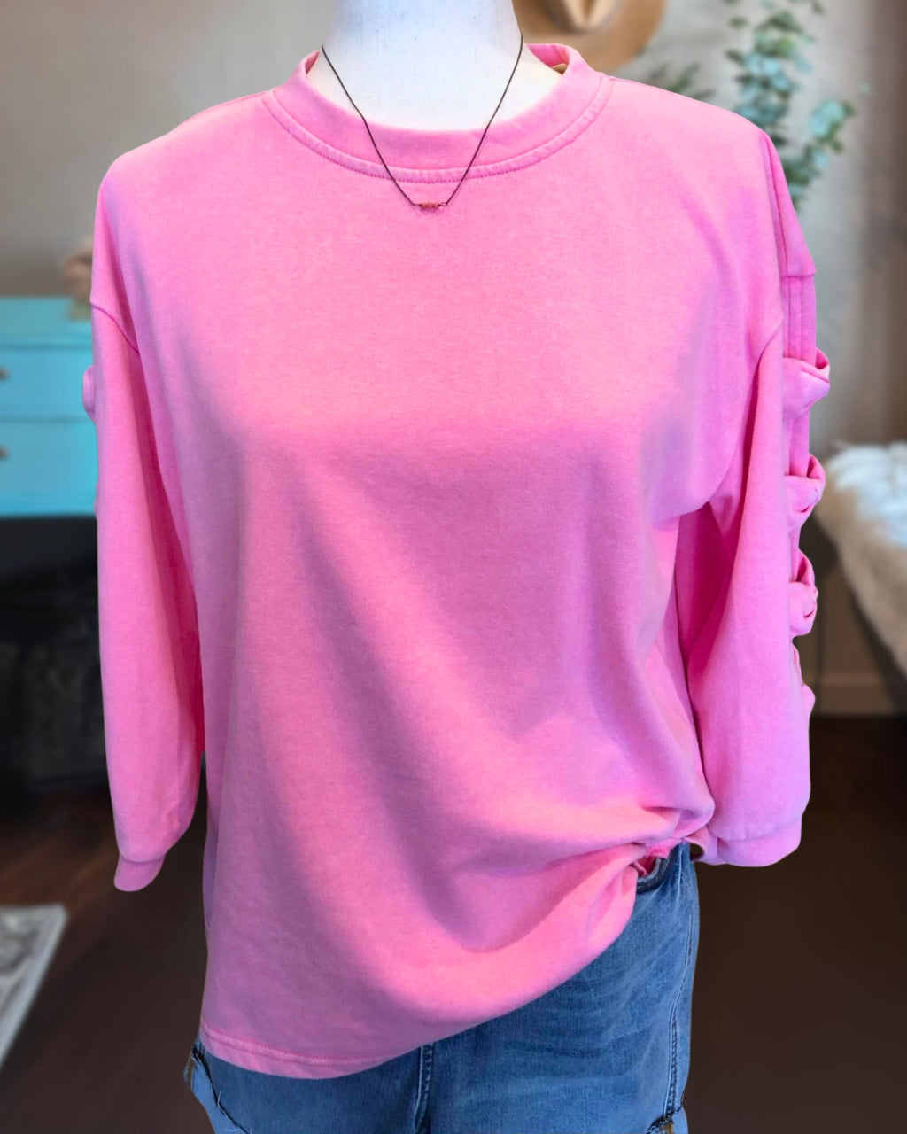 Bow Sleeve Sweatshirt