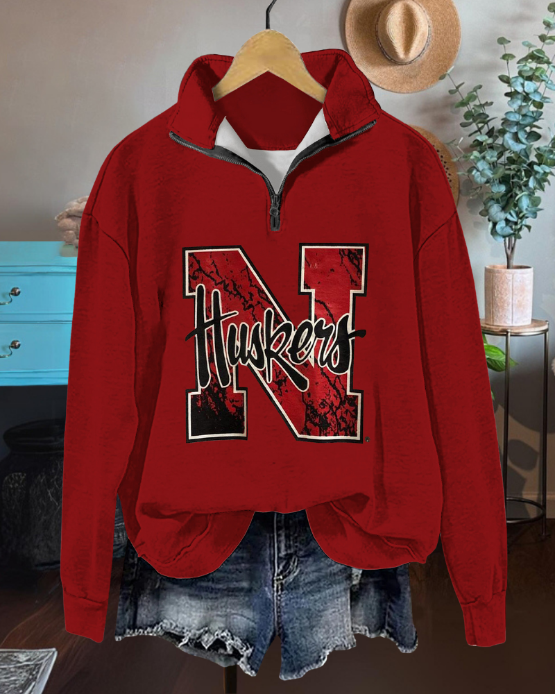 Nebraska Huskers Half Zip Sweatshirt