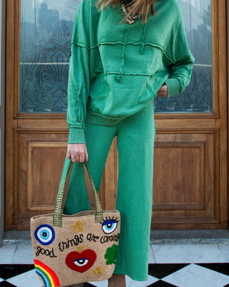 Casual Simple Hooded Set
