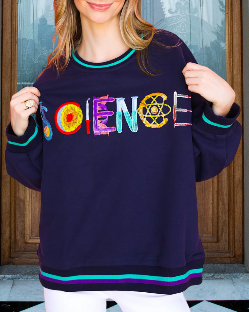 SCIENCE Pattern Sequined Sweatshirt