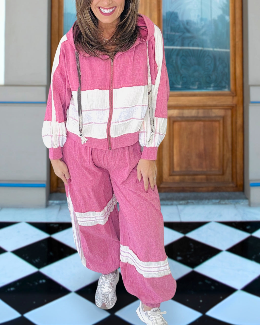 Casual Chic Patchwork Joggers