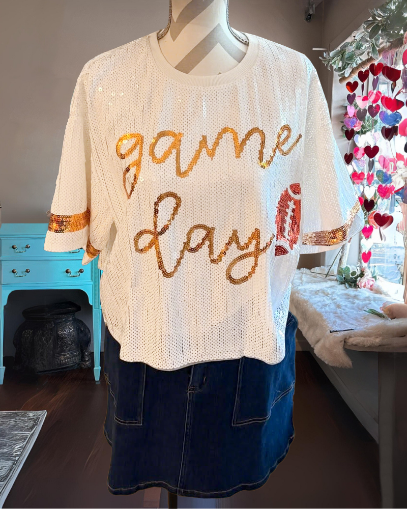 Game Day Sequined Top