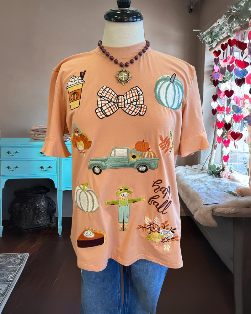 Harvest Embroidery Graphic Tee