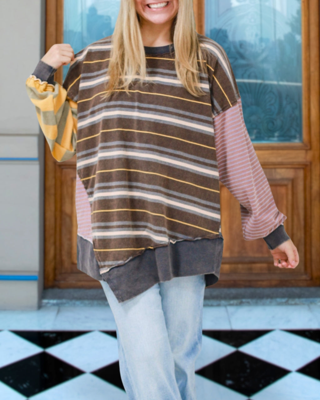 Mixed Stripe Fun Top