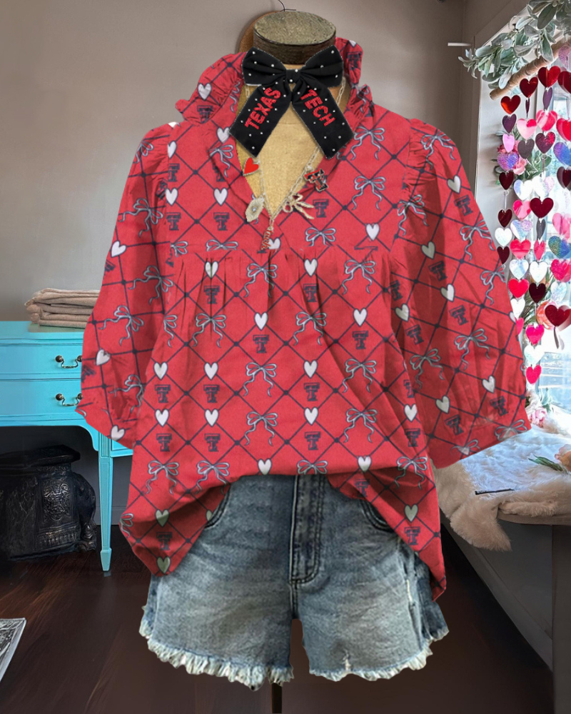 Lattice Bow Heart Top
