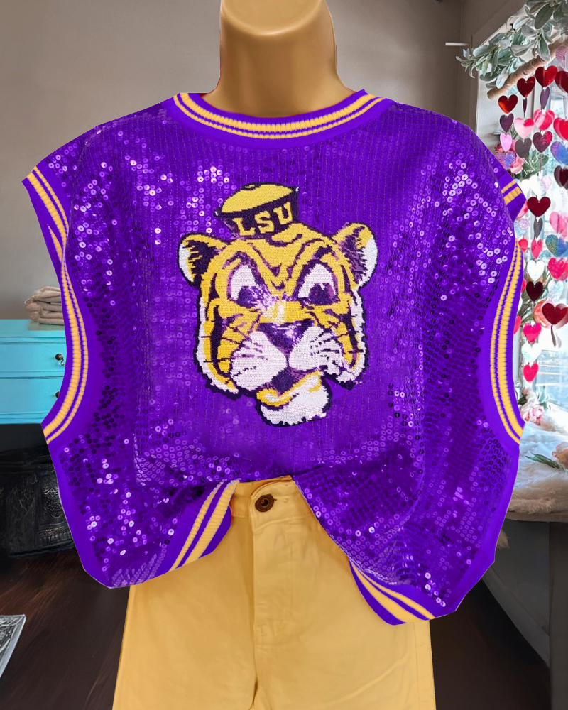 LSU Tigers Sequined Vest