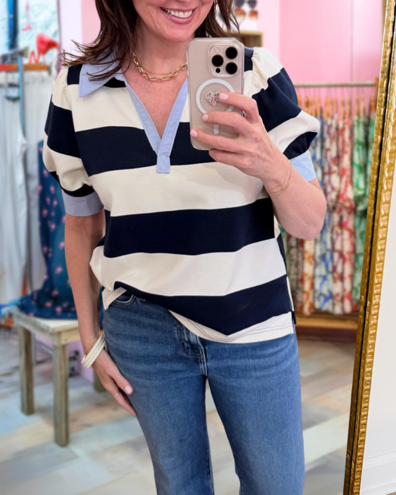 Bold Stripe Statement Top