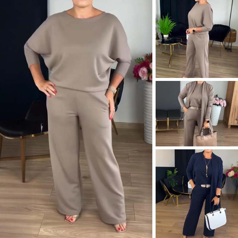 🎄 Christmas Spectacular: 50% Off 🎄 Grab the Elegant Longline Cardigan 3-Piece Set Now